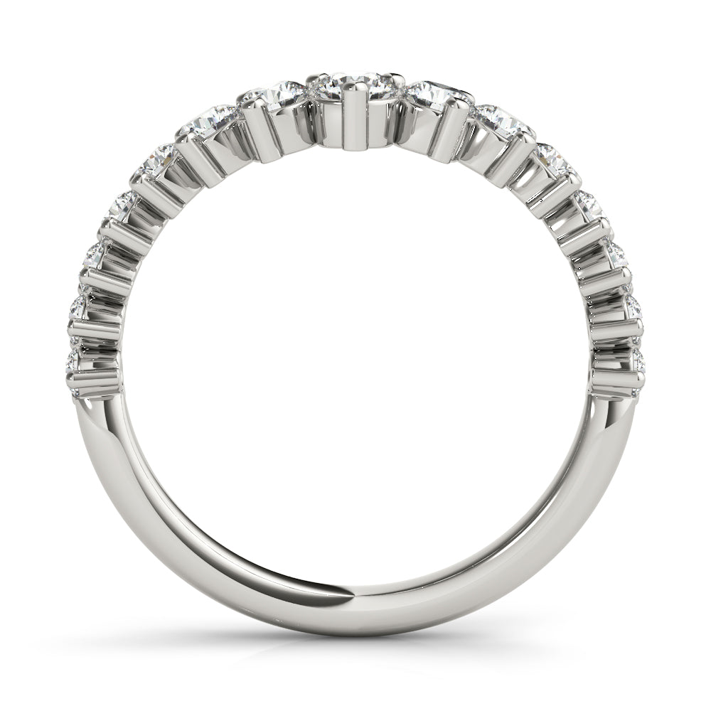 3/4 ct tw Lab Grown Diamond Wedding Band in 14K White Gold