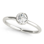 1/3 ct tw Round Lab Grown Diamond Solitaire Ring in 14K White Gold
