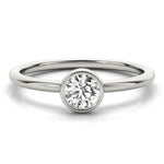 1/3 ct tw Round Lab Grown Diamond Solitaire Ring in 14K White Gold