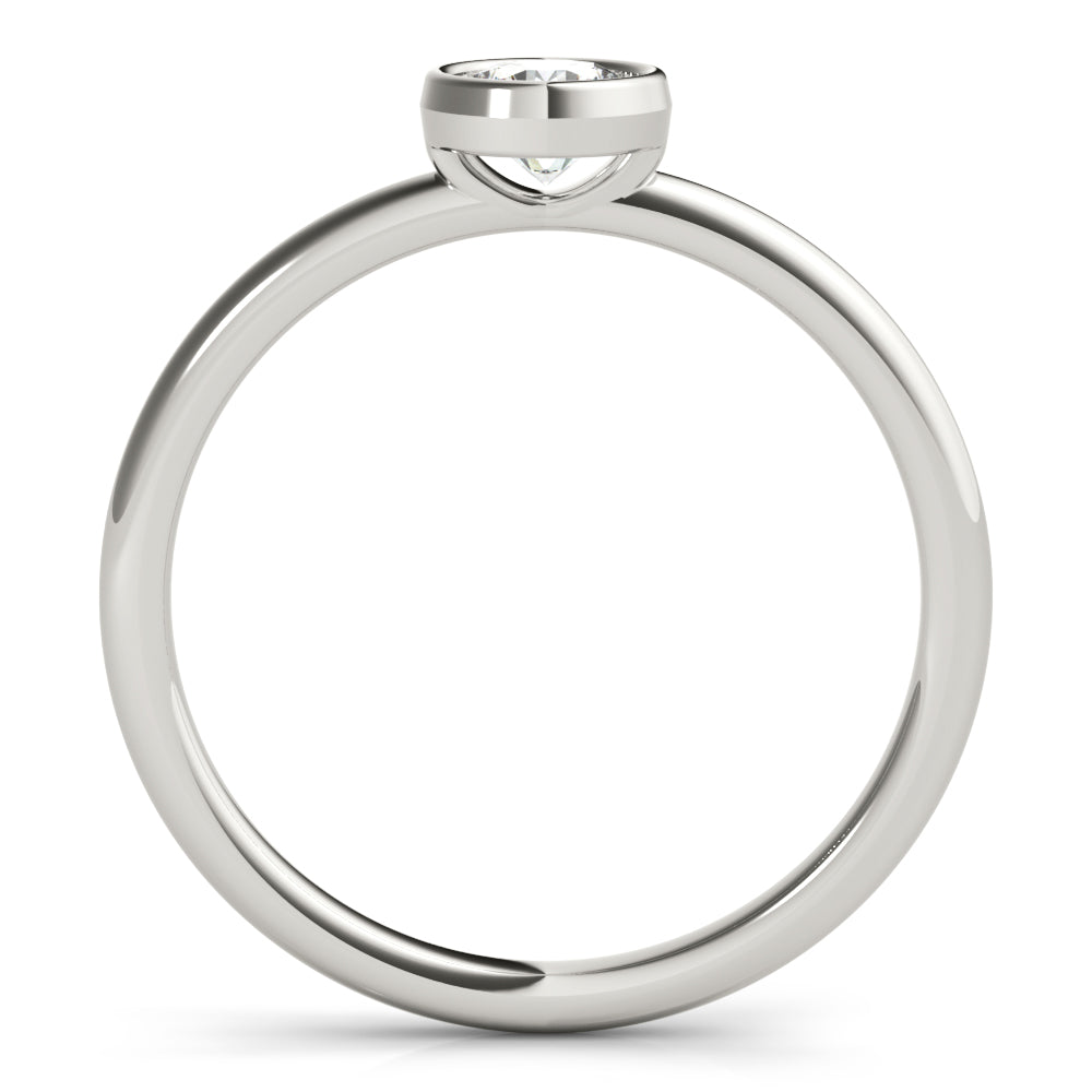 1/3 ct tw Round Lab Grown Diamond Solitaire Ring in 14K White Gold