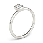 1/3 ct tw Emerald-Cut Lab Grown Diamond Solitaire Ring in 14K White Gold
