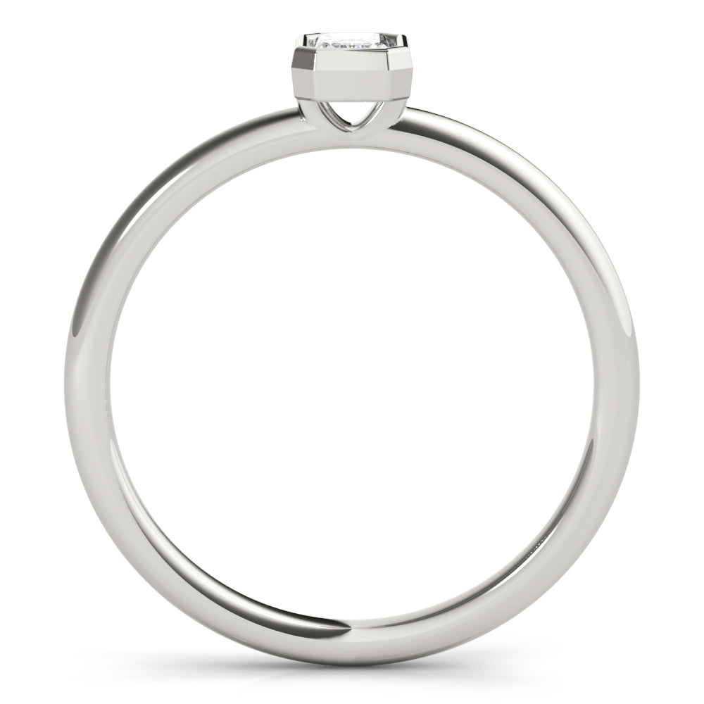 1/3 ct tw Emerald-Cut Lab Grown Diamond Solitaire Ring in 14K White Gold