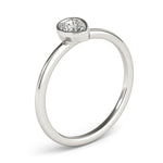 1/4 ct tw Pear Lab Grown Diamond Solitaire Ring in 14K White Gold