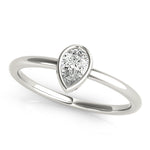 1/4 ct tw Pear Lab Grown Diamond Solitaire Ring in 14K White Gold