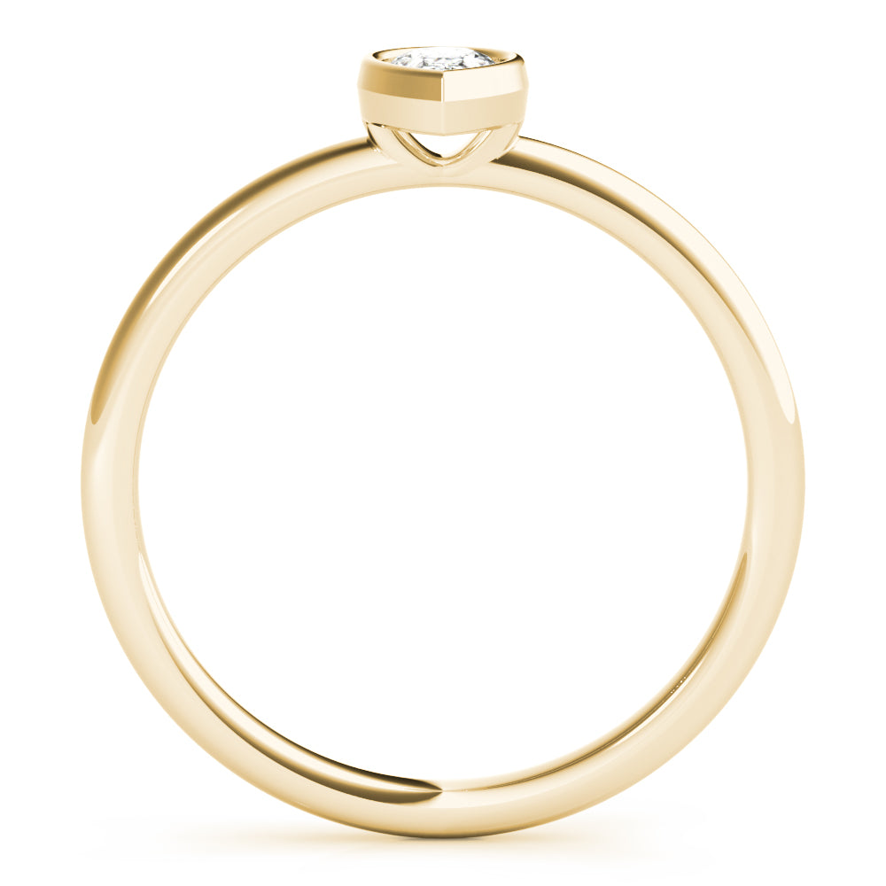 1/4 ct tw Pear Lab Grown Diamond Solitaire Ring in 14K Yellow Gold