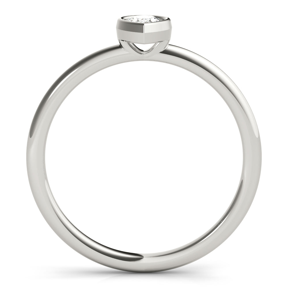 1/4 ct tw Pear Lab Grown Diamond Solitaire Ring in 14K White Gold