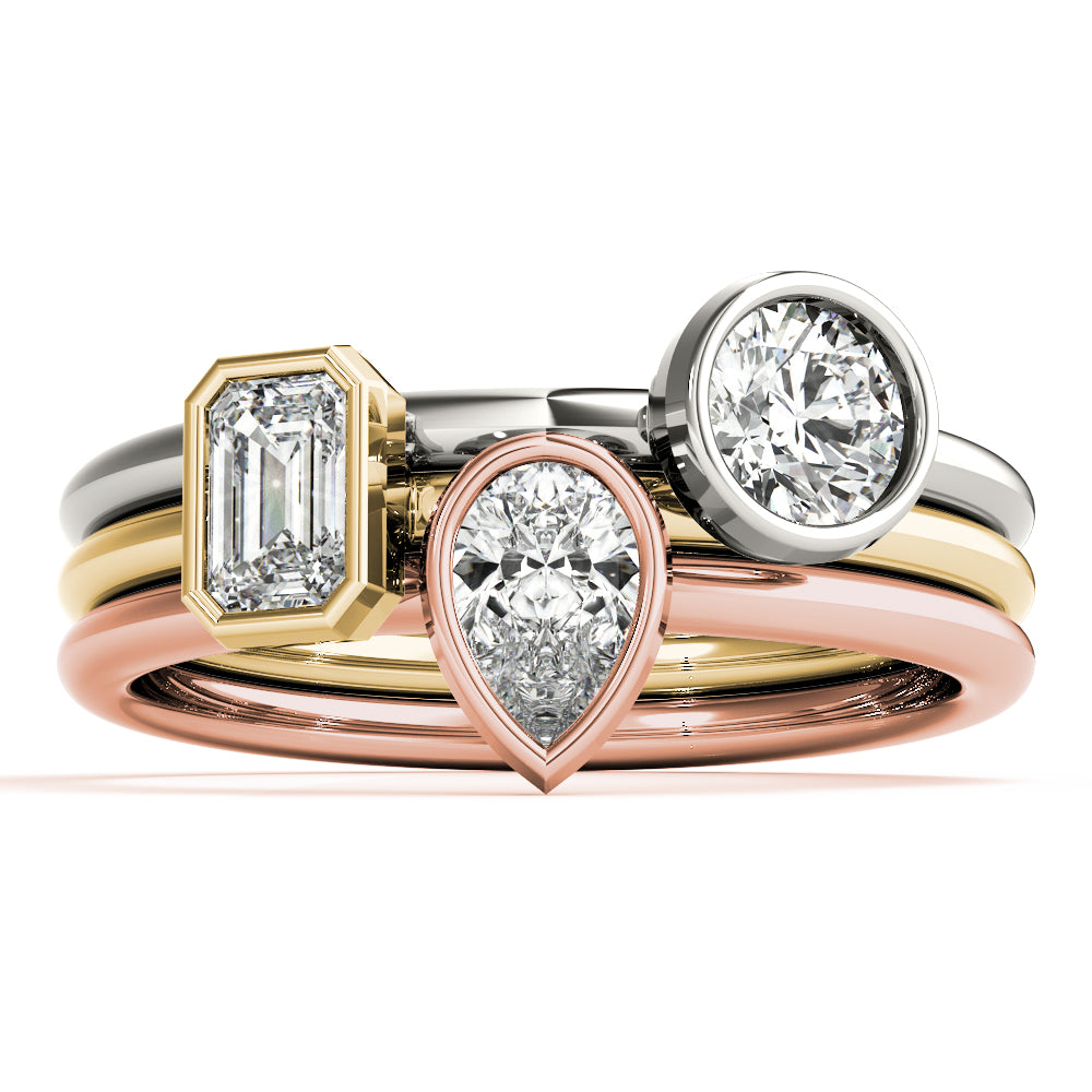 1/4 ct tw Pear Lab Grown Diamond Solitaire Ring in 14K White Gold