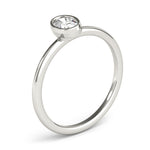 1/4 ct tw Oval Lab Grown Diamond Solitaire Ring in 14K White Gold