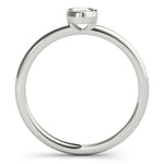 1/4 ct tw Oval Lab Grown Diamond Solitaire Ring in 14K White Gold