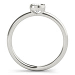 3/8 ct tw Cushion Lab Grown Diamond Solitaire Ring in 14K White Gold