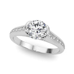 Round Single Row Lab Grown Diamond Engagement Ring - VS1 D/E/F | 14K & 18K Gold | 14K White Gold | Round Lab Diamond | Picasso Gold & Diamond Chicago