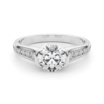 Round Single Row Lab Grown Diamond Engagement Ring - VS1 D/E/F | 14K & 18K Gold | 14K Rose Gold | Round Lab Diamond | Picasso Gold & Diamond Chicago