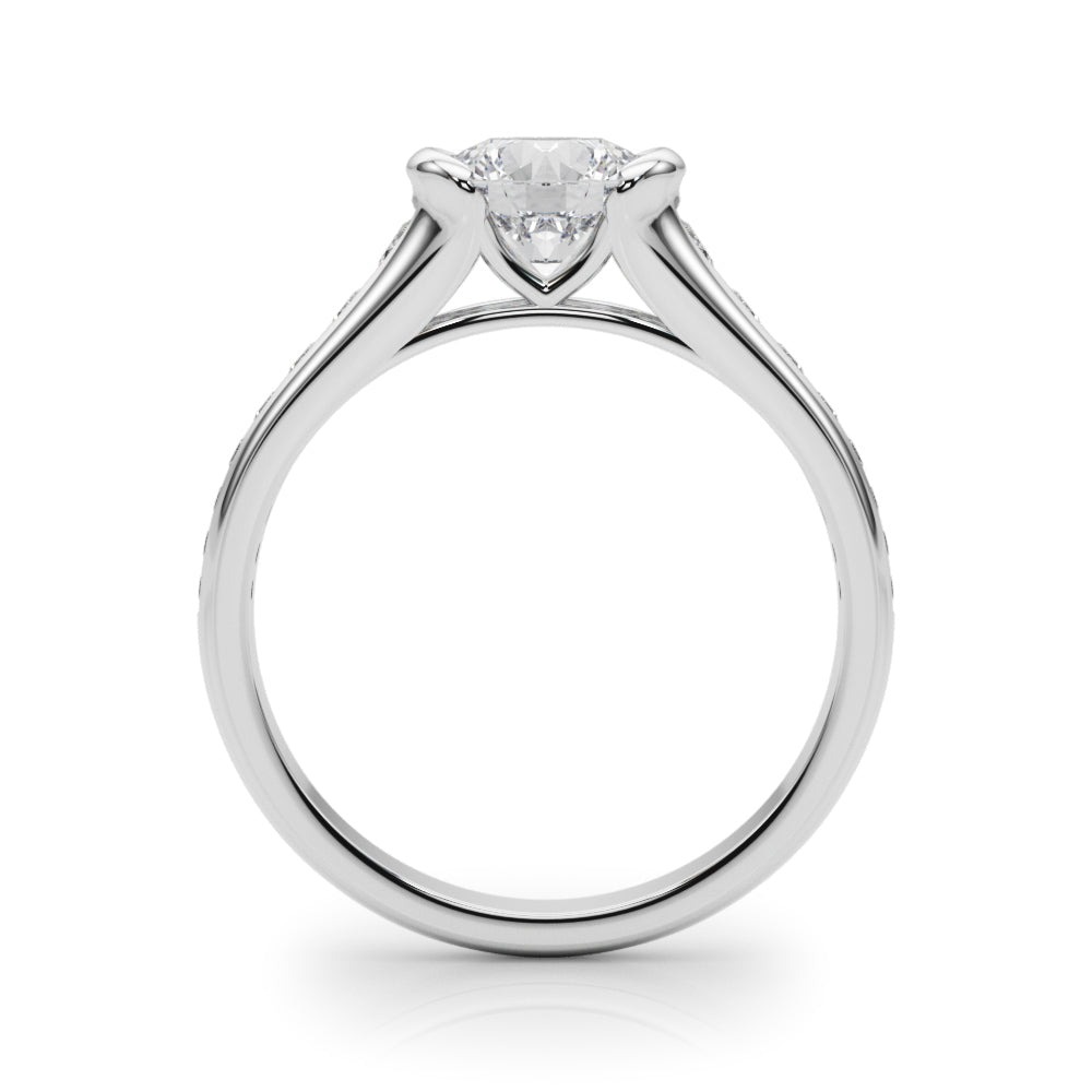 Round Single Row Lab Grown Diamond Engagement Ring - VS1 D/E/F | 14K & 18K Gold | 14K Rose Gold | Round Lab Diamond | Picasso Gold & Diamond Chicago