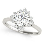 Round Halo Lab Grown Diamond Engagement Ring - VS1 D/E/F | 14K & 18K Gold | 14K White Gold | Round Lab Diamond | Picasso Gold & Diamond Chicago