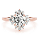 Round Halo Lab Grown Diamond Engagement Ring - VS1 D/E/F | 14K & 18K Gold | 14K Yellow Gold | Round Lab Diamond | Picasso Gold & Diamond Chicago