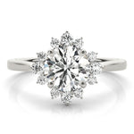 Round Halo Lab Grown Diamond Engagement Ring - VS1 D/E/F | 14K & 18K Gold | 14K Rose Gold | Round Lab Diamond | Picasso Gold & Diamond Chicago
