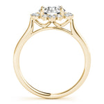 Round Halo Lab Grown Diamond Engagement Ring - VS1 D/E/F | 14K & 18K Gold | 14K Rose Gold | Round Lab Diamond | Picasso Gold & Diamond Chicago