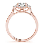 Round Halo Lab Grown Diamond Engagement Ring - VS1 D/E/F | 14K & 18K Gold | 14K Rose Gold | Round Lab Diamond | Picasso Gold & Diamond Chicago