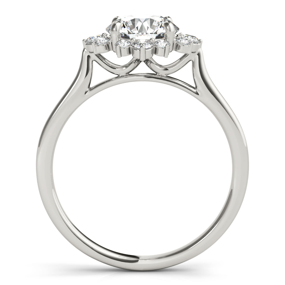 Round Halo Lab Grown Diamond Engagement Ring - VS1 D/E/F | 14K & 18K Gold | 14K Rose Gold | Round Lab Diamond | Picasso Gold & Diamond Chicago