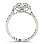 Round Halo Lab Grown Diamond Engagement Ring - VS1 D/E/F | 14K & 18K Gold | 14K Rose Gold | Round Lab Diamond | Picasso Gold & Diamond Chicago