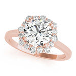 Round Halo Lab Grown Diamond Engagement Ring - VS1 D/E/F | 14K & 18K Gold | 14K White Gold | Round Lab Diamond | Picasso Gold & Diamond Chicago
