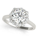 Round Halo Lab Grown Diamond Engagement Ring - VS1 D/E/F | 14K & 18K Gold | 14K White Gold | Round Lab Diamond | Picasso Gold & Diamond Chicago