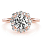 Round Halo Lab Grown Diamond Engagement Ring - VS1 D/E/F | 14K & 18K Gold | 14K Yellow Gold | Round Lab Diamond | Picasso Gold & Diamond Chicago