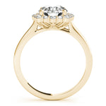 Round Halo Lab Grown Diamond Engagement Ring - VS1 D/E/F | 14K & 18K Gold | 14K Rose Gold | Round Lab Diamond | Picasso Gold & Diamond Chicago
