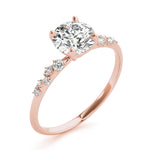 Round Single Row Lab Grown Diamond Engagement Ring - VS1 D/E/F | 14K & 18K Gold | 14K Yellow Gold | Round Lab Diamond | Picasso Gold & Diamond Chicago