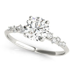 Round Single Row Lab Grown Diamond Engagement Ring - VS1 D/E/F | 14K & 18K Gold | 14K White Gold | Round Lab Diamond | Picasso Gold & Diamond Chicago