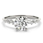 Round Single Row Lab Grown Diamond Engagement Ring - VS1 D/E/F | 14K & 18K Gold | 14K Rose Gold | Round Lab Diamond | Picasso Gold & Diamond Chicago