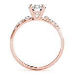 Round Single Row Lab Grown Diamond Engagement Ring - VS1 D/E/F | 14K & 18K Gold | 14K Rose Gold | Round Lab Diamond | Picasso Gold & Diamond Chicago