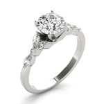 3/8 ct tw Lab Grown Diamond Engagement Ring Setting in 14K White Gold