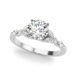 3/8 ct tw Lab Grown Diamond Engagement Ring Setting in 14K White Gold