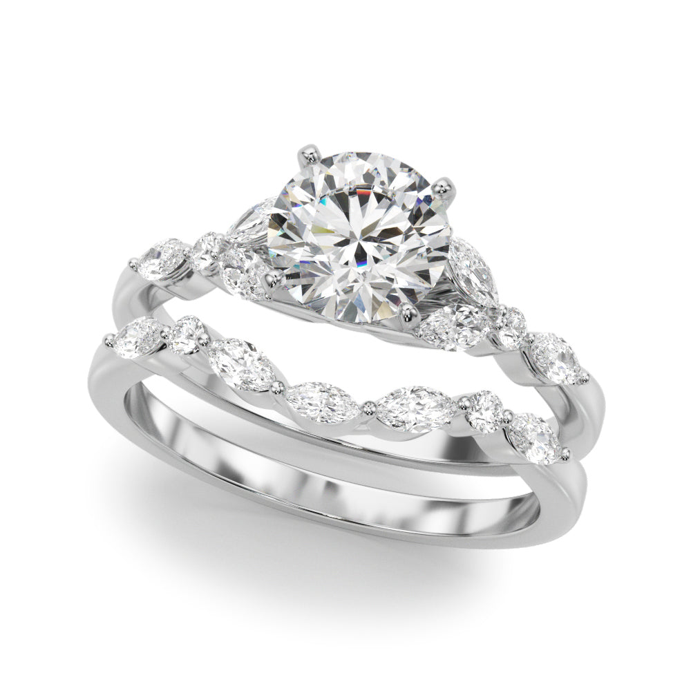 3/8 ct tw Lab Grown Diamond Engagement Ring Setting in 14K White Gold
