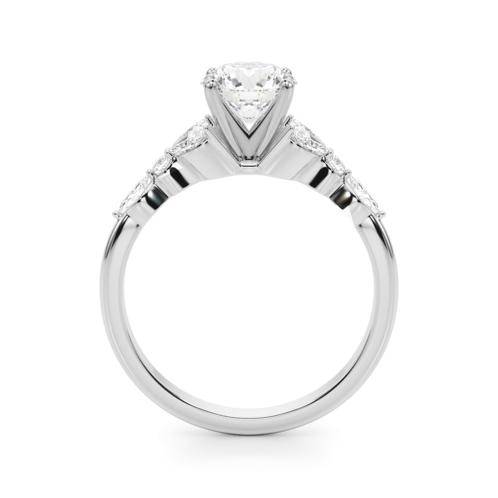 3/8 ct tw Lab Grown Diamond Engagement Ring Setting in 14K White Gold