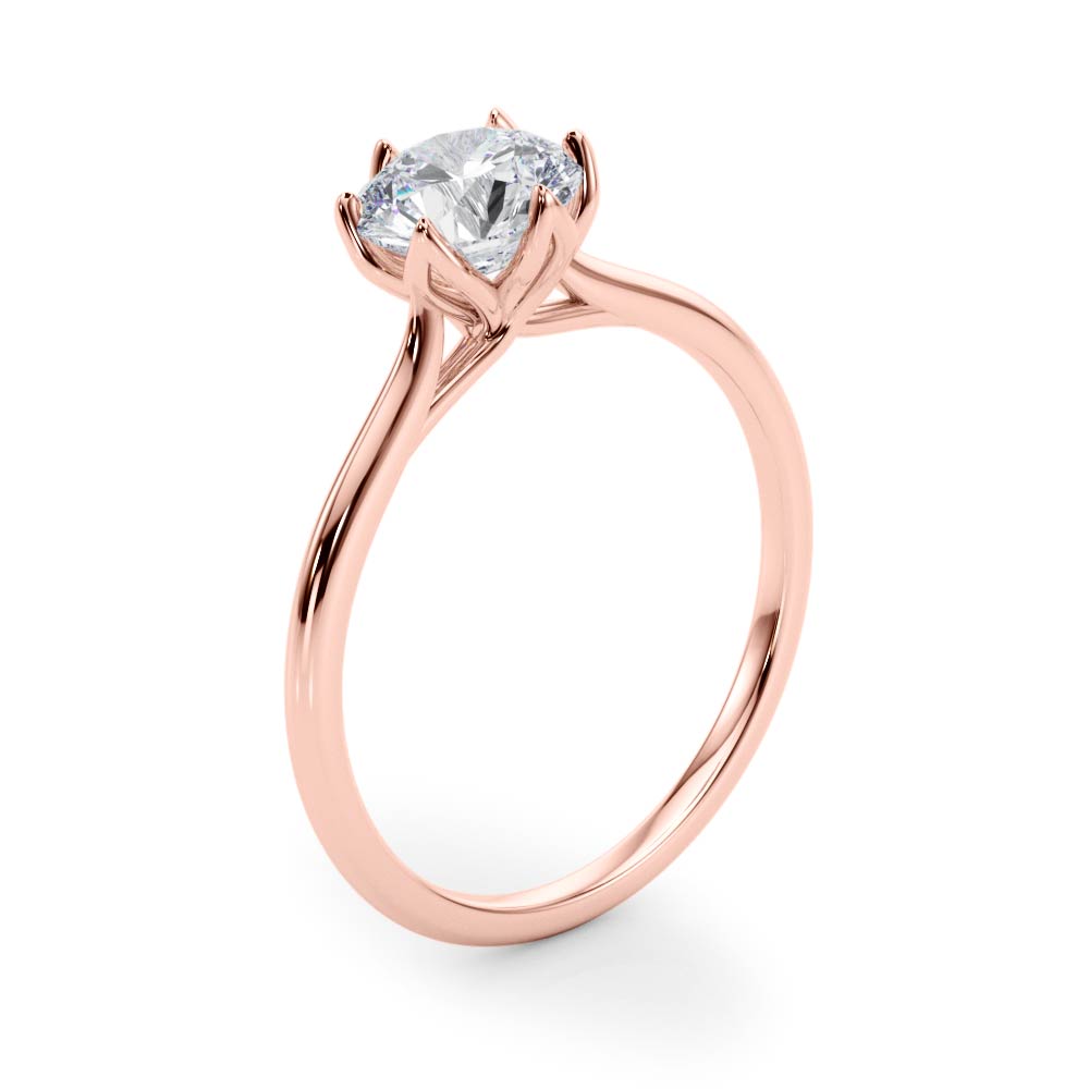 Round Nature Inspired Lab Grown Diamond Engagement Ring - VS1 D/E/F | 14K & 18K Gold | 14K Yellow Gold | Round Lab Diamond | Picasso Gold & Diamond Chicago