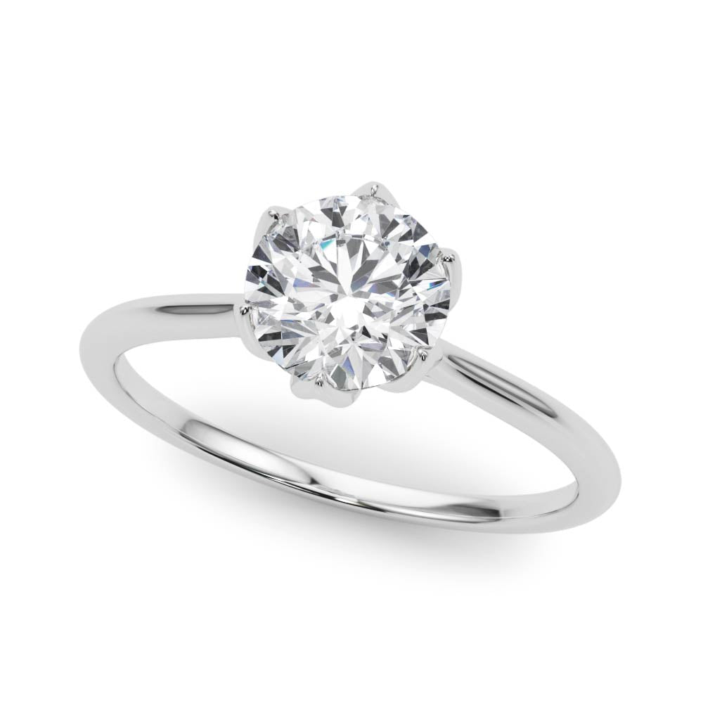 Round Nature Inspired Lab Grown Diamond Engagement Ring - VS1 D/E/F | 14K & 18K Gold | 14K White Gold | Round Lab Diamond | Picasso Gold & Diamond Chicago