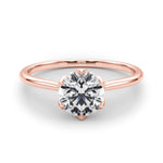 Round Nature Inspired Lab Grown Diamond Engagement Ring - VS1 D/E/F | 14K & 18K Gold | 14K Yellow Gold | Round Lab Diamond | Picasso Gold & Diamond Chicago