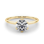 Round Nature Inspired Lab Grown Diamond Engagement Ring - VS1 D/E/F | 14K & 18K Gold | 14K Yellow Gold | Round Lab Diamond | Picasso Gold & Diamond Chicago