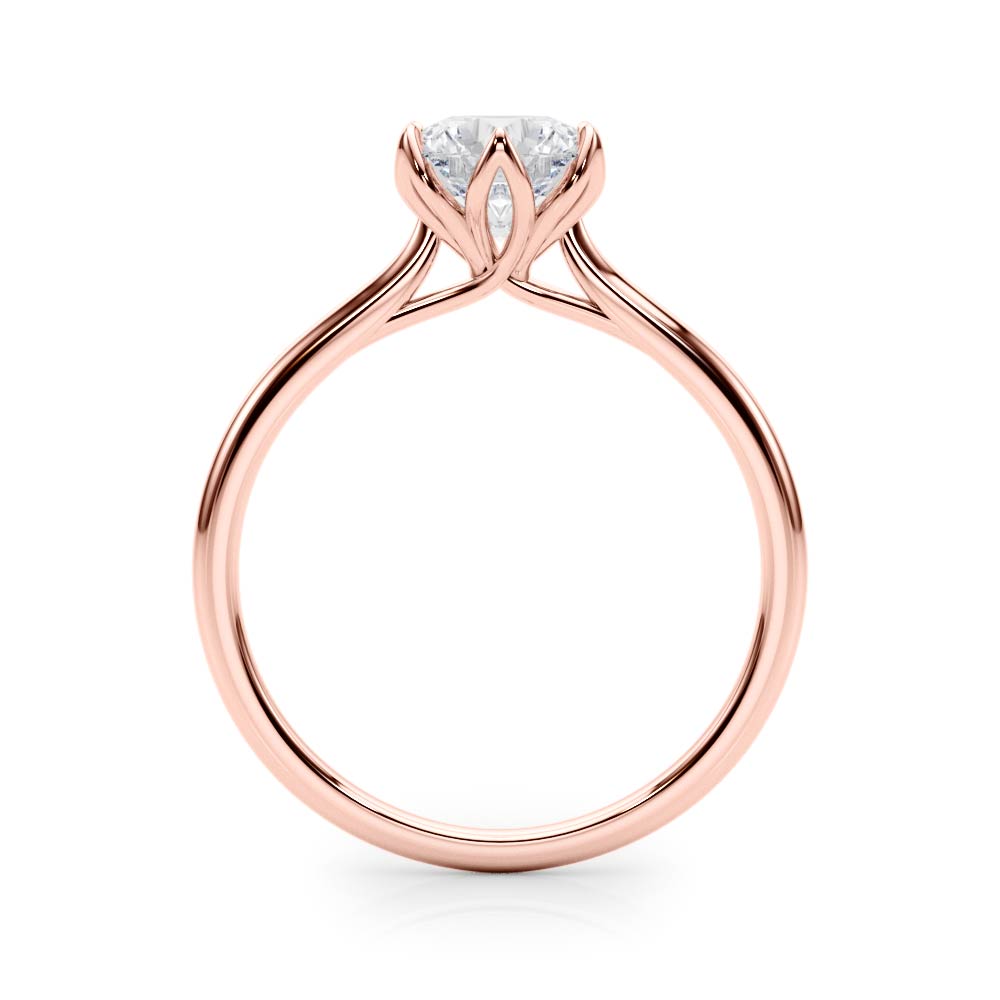 Round Nature Inspired Lab Grown Diamond Engagement Ring - VS1 D/E/F | 14K & 18K Gold | 14K Rose Gold | Round Lab Diamond | Picasso Gold & Diamond Chicago