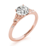 Round Nature Inspired Lab Grown Diamond Engagement Ring - VS1 D/E/F | 14K & 18K Gold | 14K Yellow Gold | Round Lab Diamond | Picasso Gold & Diamond Chicago