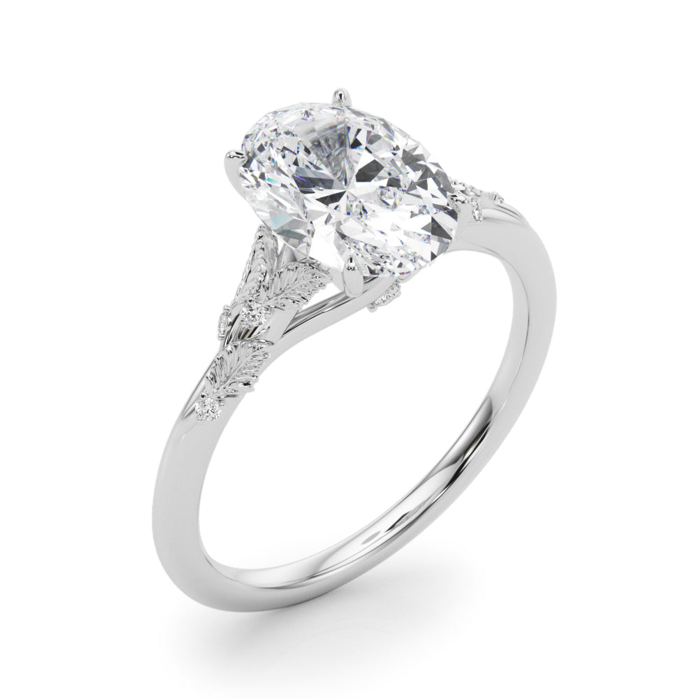 Round Nature Inspired Lab Grown Diamond Engagement Ring - VS1 D/E/F | 14K & 18K Gold | 18K White Gold | Round Lab Diamond | Picasso Gold & Diamond Chicago
