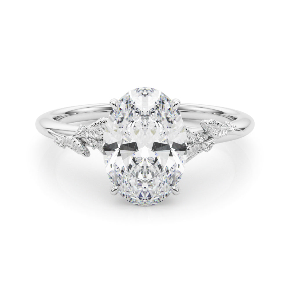 Round Nature Inspired Lab Grown Diamond Engagement Ring - VS1 D/E/F | 14K & 18K Gold | 18K White Gold | Round Lab Diamond | Picasso Gold & Diamond Chicago