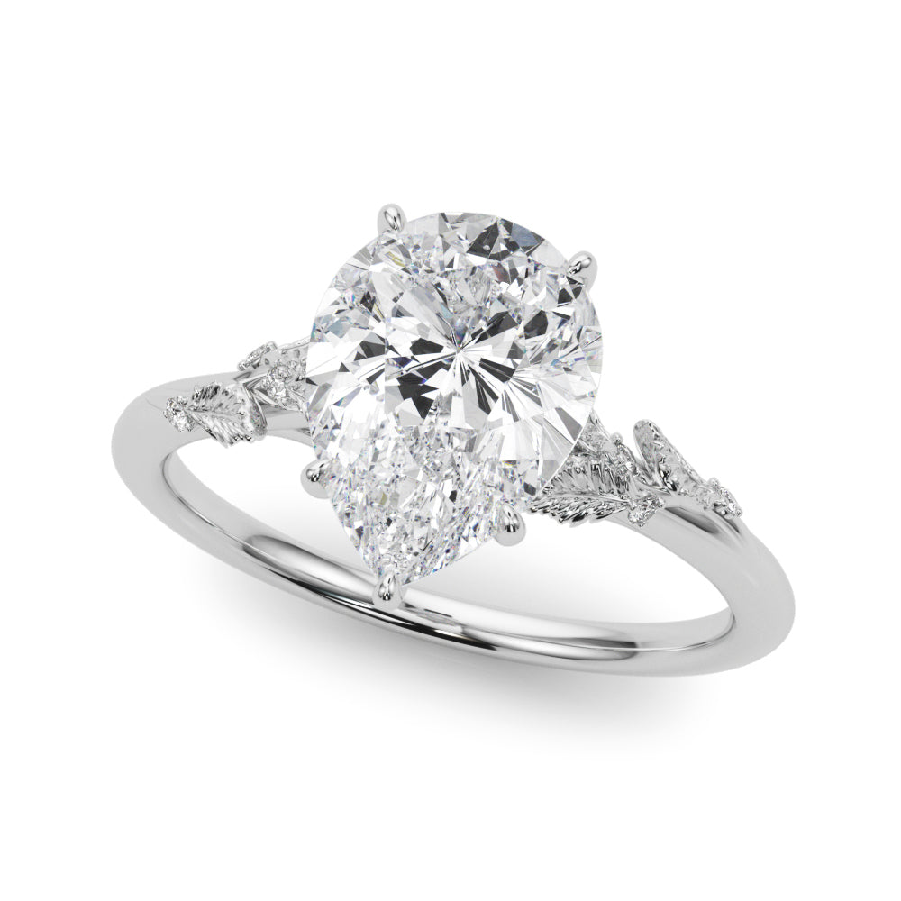 Round Nature Inspired Lab Grown Diamond Engagement Ring - VS1 D/E/F | 14K & 18K Gold | 18K Rose Gold | Round Lab Diamond | Picasso Gold & Diamond Chicago
