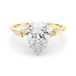 Round Nature Inspired Lab Grown Diamond Engagement Ring - VS1 D/E/F | 14K & 18K Gold | 18K Rose Gold | Round Lab Diamond | Picasso Gold & Diamond Chicago