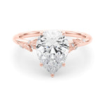 Round Nature Inspired Lab Grown Diamond Engagement Ring - VS1 D/E/F | 14K & 18K Gold | Platinum | Round Lab Diamond | Picasso Gold & Diamond Chicago