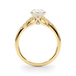 Round Nature Inspired Lab Grown Diamond Engagement Ring - VS1 D/E/F | 14K & 18K Gold | Platinum | Round Lab Diamond | Picasso Gold & Diamond Chicago