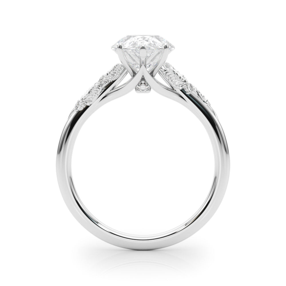 Round Nature Inspired Lab Grown Diamond Engagement Ring - VS1 D/E/F | 14K & 18K Gold | Lab Grown Diamond Engagement Ring | Picasso Gold & Diamond | Chicago