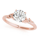 Round Nature Inspired Lab Grown Diamond Engagement Ring - VS1 D/E/F | 14K & 18K Gold | Lab Grown Diamond Engagement Ring | Picasso Gold & Diamond | Chicago